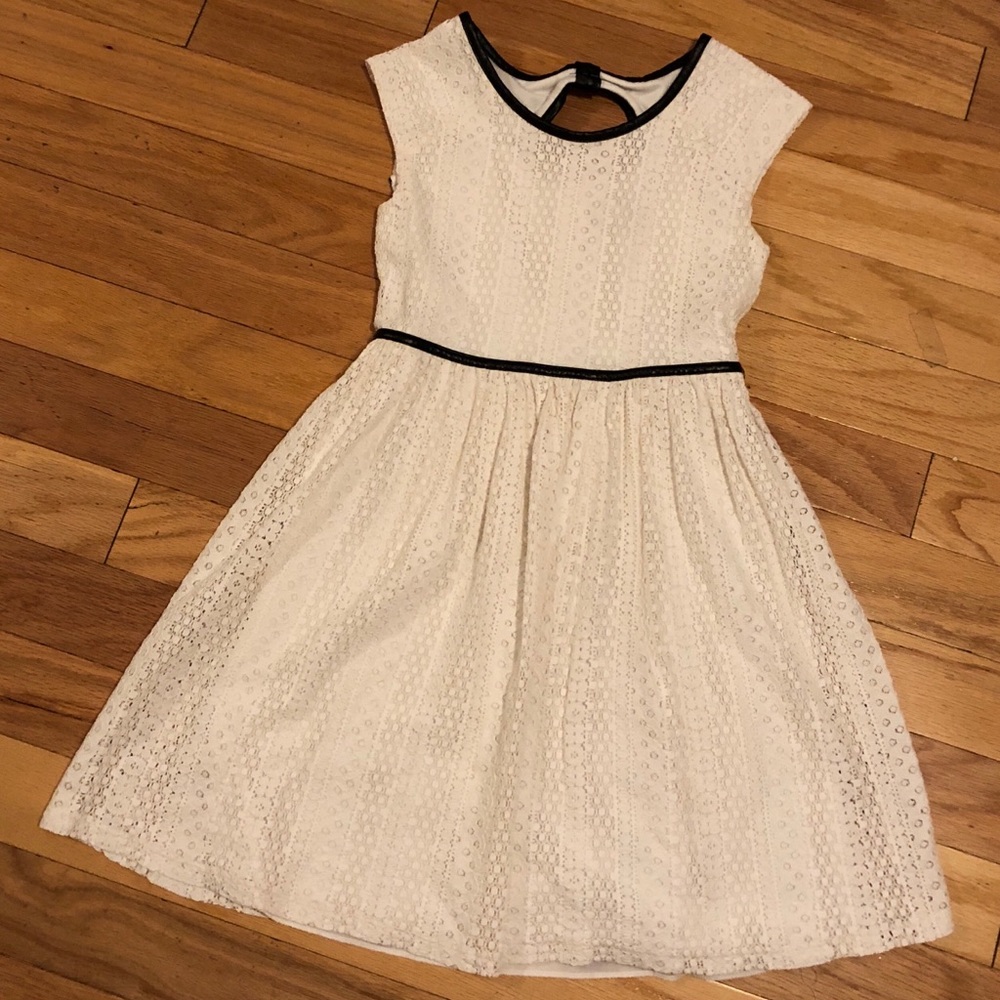 Speechless White Pleated Lace Dress